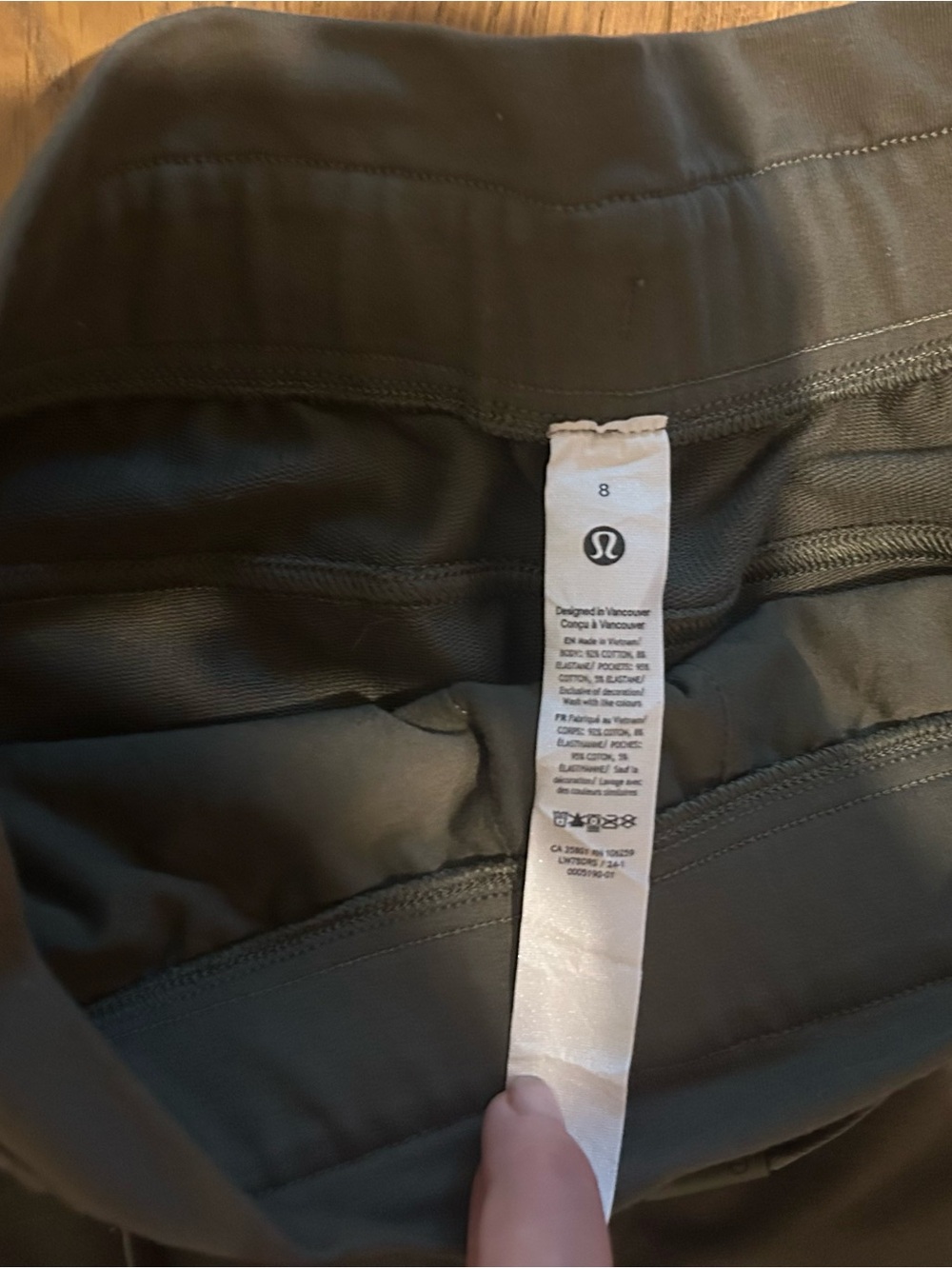 lululemon athletica Women's Dark Olive Drawstring Athletic Shorts - Picture 2 of 3